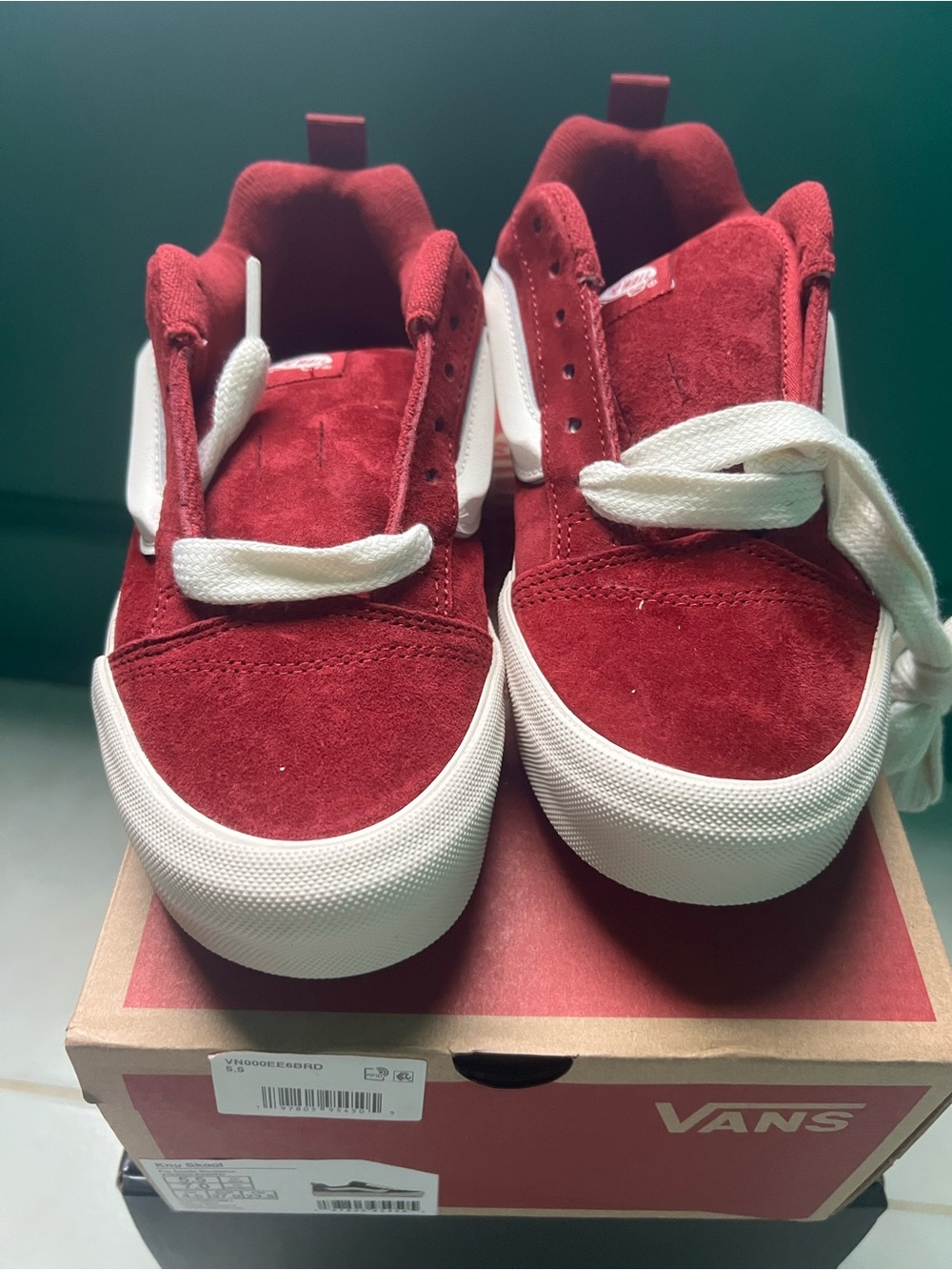 Vans Knu Skool Shoe - Red